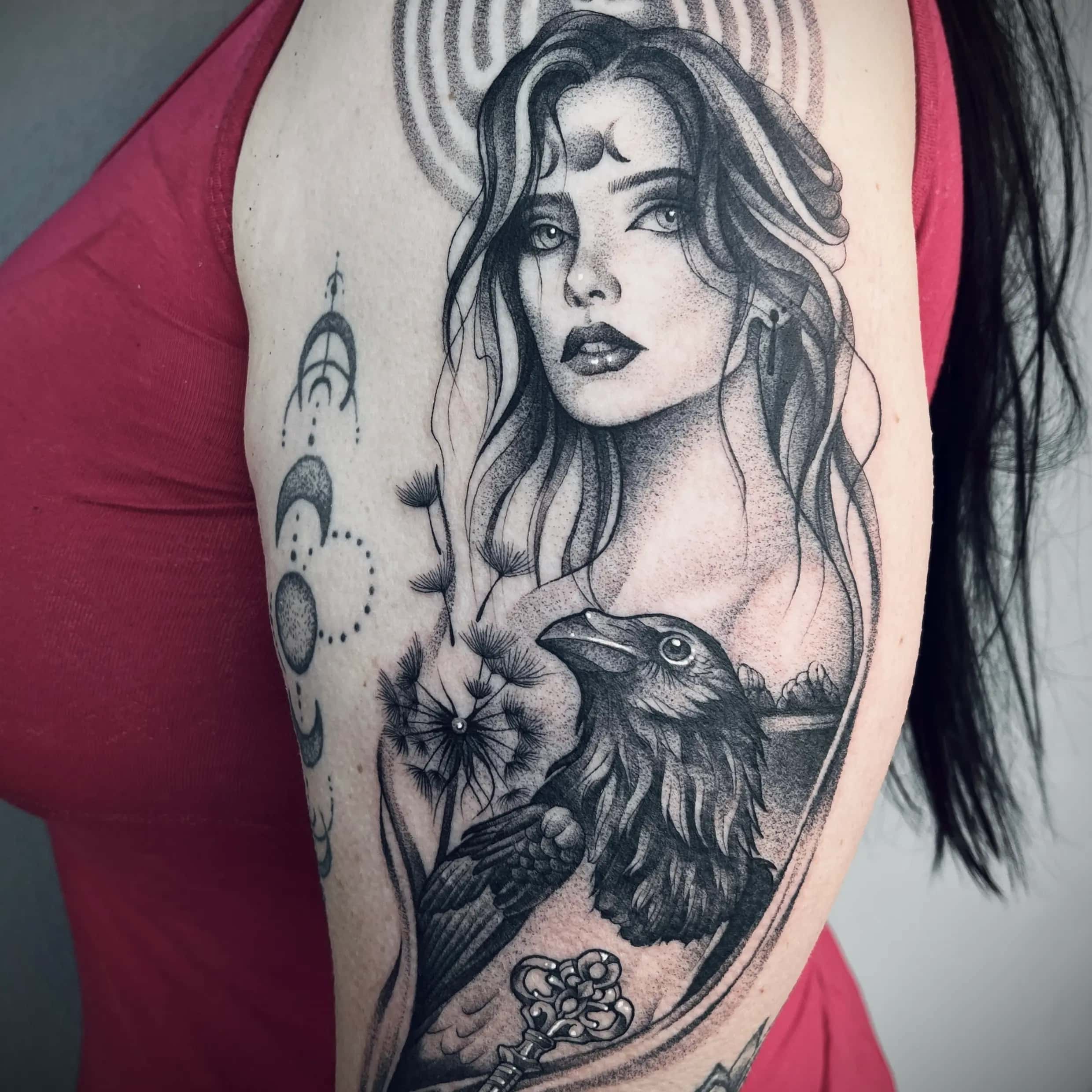 Illustrative tattoo by Stöckel Tattoos